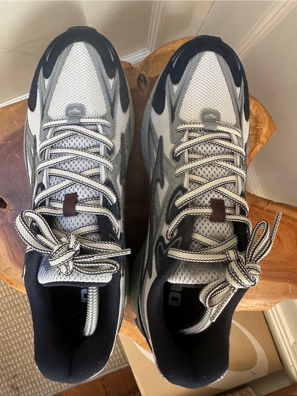 Mizuno Men's Athletic Running Shoes - Gray, Navy & Silver - Picture 7 of 9